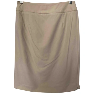 Pre-owned Plein Sud Wool Mini Skirt In Beige