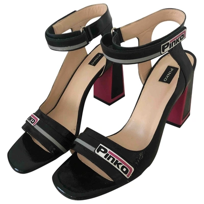 Pre-owned Pinko Leather Heels In Black