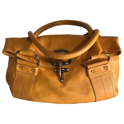 Pre-owned Fay Leather Handbag In Yellow