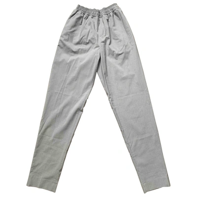 Pre-owned Carven Trousers In Blue