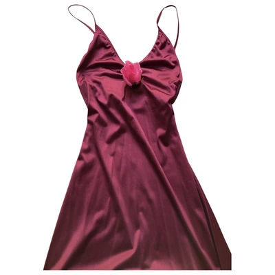 Pre-owned Miguelina Maxi Dress In Burgundy