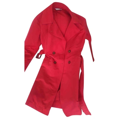 Pre-owned Marella Trench Coat In Red