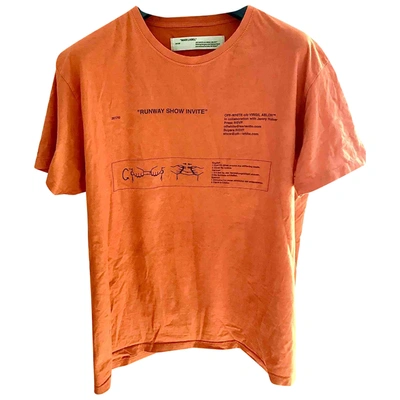 Pre-owned Off-white Orange Cotton T-shirt