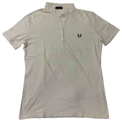Pre-owned Fred Perry White Cotton Top