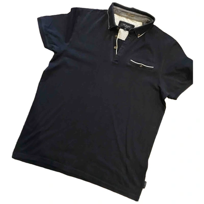 Pre-owned Ted Baker Polo Shirt In Navy