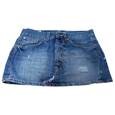 Pre-owned Dondup Mini Skirt In Blue