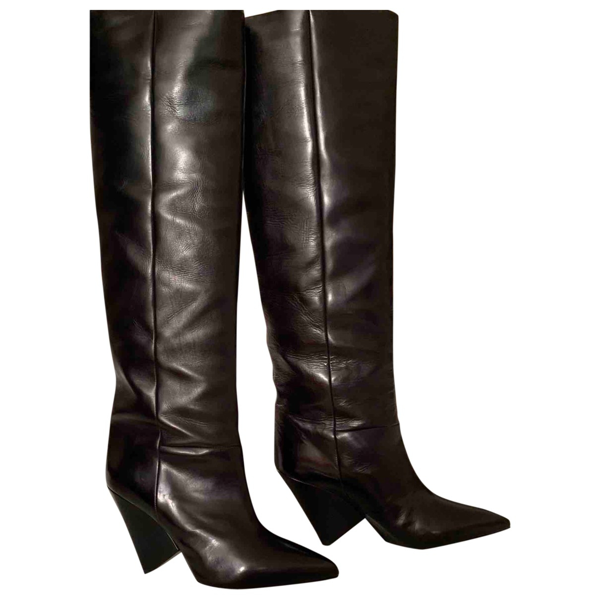 Pre-owned Isabel Marant Lokyo Black Leather Boots | ModeSens