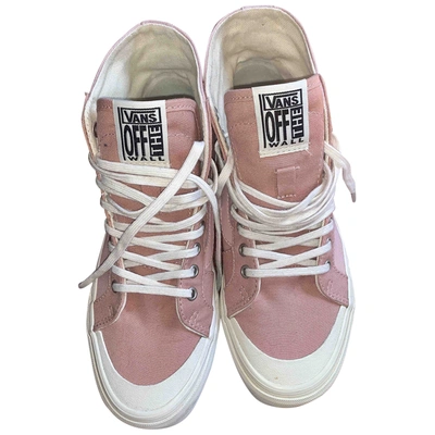 Pre-owned Vans Cloth Trainers In Pink