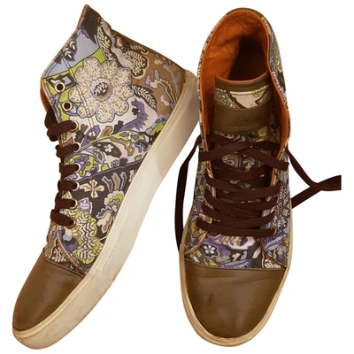 Pre-owned Etro Cloth High Trainers In Multicolour