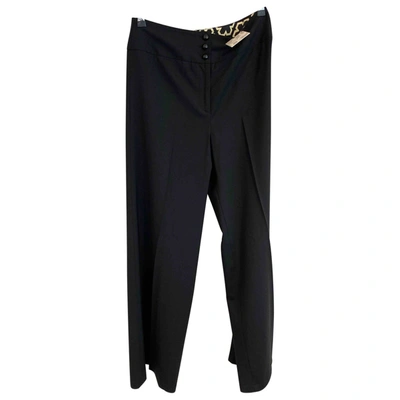 Pre-owned Milly Wool Trousers In Black
