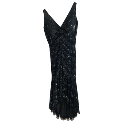 Pre-owned Theia Mid-length Dress In Black