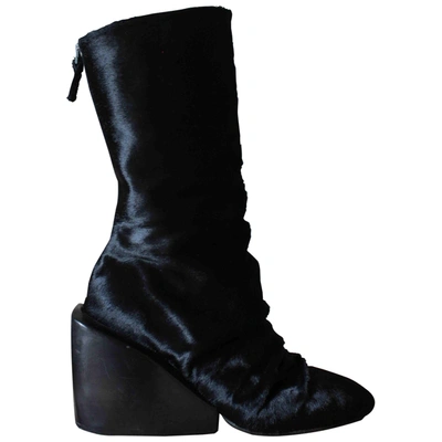 Pre-owned Marsèll Pony-style Calfskin Boots In Black