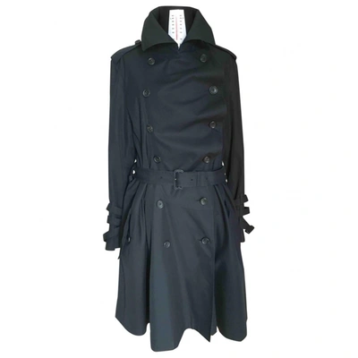 Pre-owned Issey Miyake Trench Coat In Black