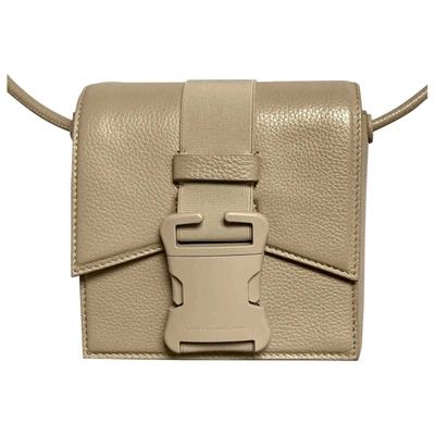 Pre-owned Christopher Kane Leather Crossbody Bag In Beige