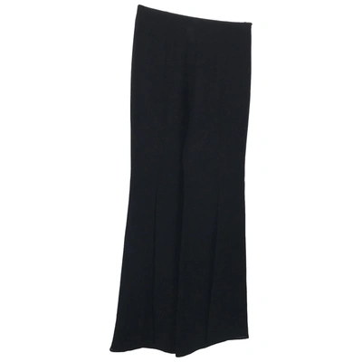 Pre-owned Christian Lacroix Black Silk Trousers
