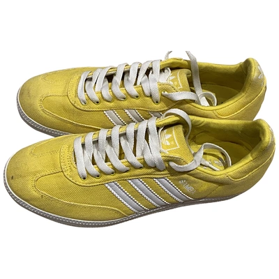 Pre-owned Adidas Originals Samba Cloth Trainers In Yellow