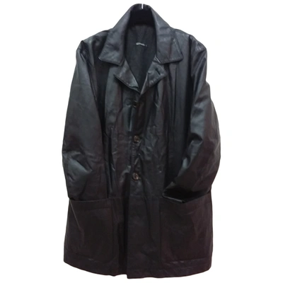 Pre-owned Bruno Magli Leather Jacket In Black