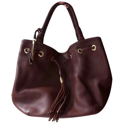 Pre-owned Cole Haan Leather Handbag In Brown
