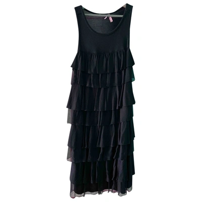 Pre-owned Juicy Couture Silk Mid-length Dress In Black