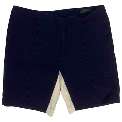 Pre-owned Prada Navy Synthetic Shorts