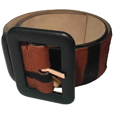 Pre-owned Roberto Cavalli Leather Belt In Brown