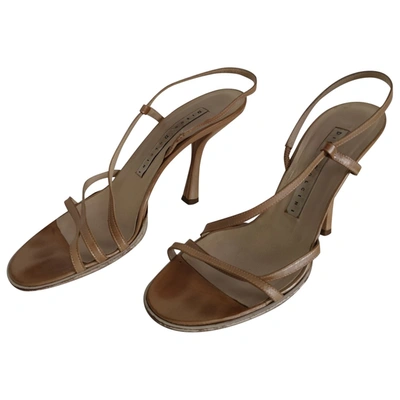 Pre-owned Diego Dolcini Beige Leather Sandals