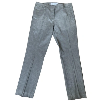 Pre-owned Barena Venezia Wool Straight Trousers In Grey