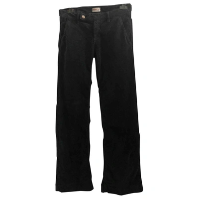 Pre-owned True Nyc Velvet Straight Trousers In Anthracite