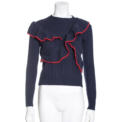 Pre-owned Msgm Wool Knitwear In Navy