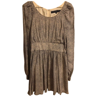 Pre-owned French Connection Silk Mid-length Dress In Grey
