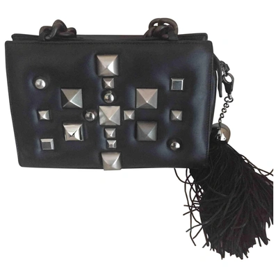 Pre-owned Roberto Cavalli Leather Handbag In Black