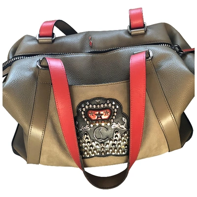 Pre-owned Christian Louboutin Khaki Leather Bag