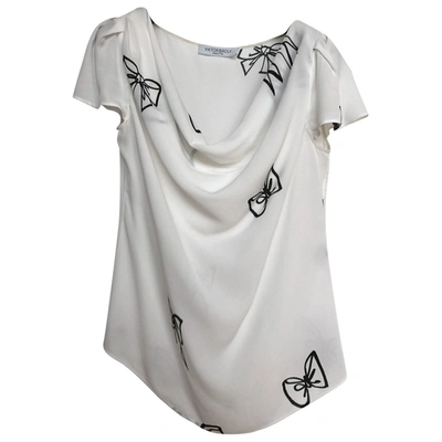 Pre-owned Viktor & Rolf Silk Blouse In Ecru