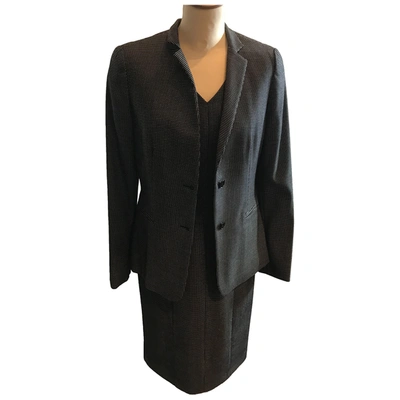 Pre-owned Max Mara Wool Skirt Suit In Black