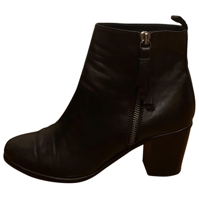 Pre-owned Opening Ceremony Leather Ankle Boots In Black