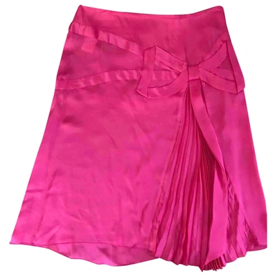Pre-owned Viktor & Rolf Silk Mid-length Skirt In Pink