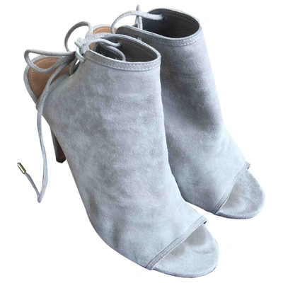 Pre-owned Aquazzura Sandals In Grey