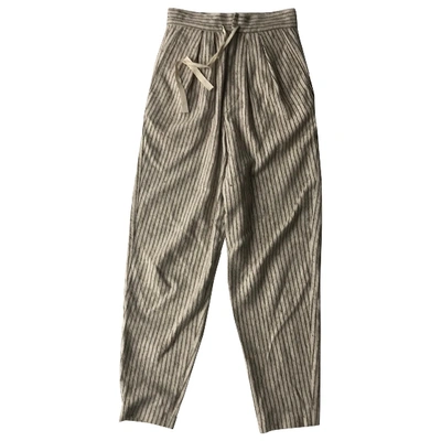 Pre-owned Isabel Marant Étoile Ecru Cotton Trousers