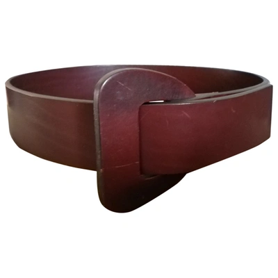 Pre-owned Agnona Leather Belt In Brown