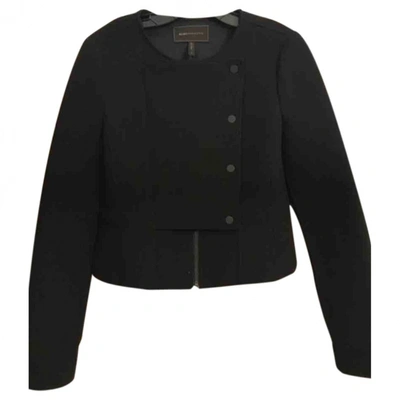 Pre-owned Bcbg Max Azria Short Waistcoat In Black
