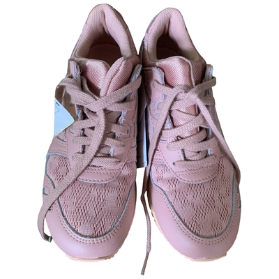 Pre-owned Asics Cloth Trainers In Pink