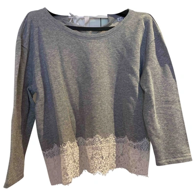 Pre-owned Claudie Pierlot Grey Cotton Knitwear