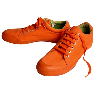 Pre-owned Superga Cloth Low Trainers In Orange