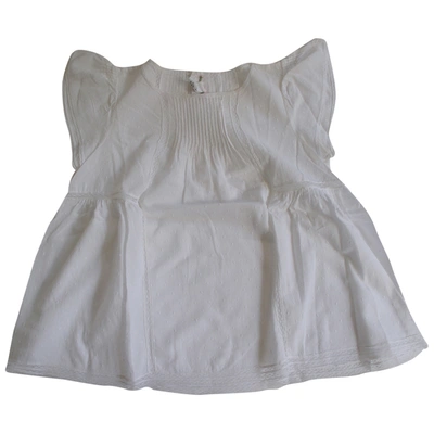 Pre-owned Bonpoint White Cotton Top