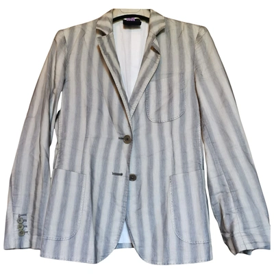 Pre-owned Aspesi Silk Short Waistcoat In Grey