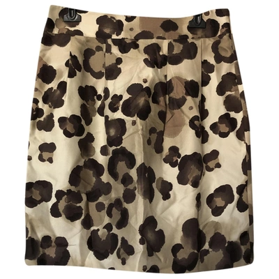 Pre-owned Moschino Cheap And Chic Silk Mid-length Skirt In Beige