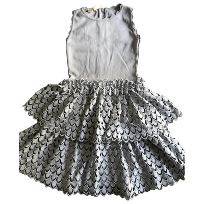 Pre-owned Antonio Berardi Lace Mini Dress In Grey
