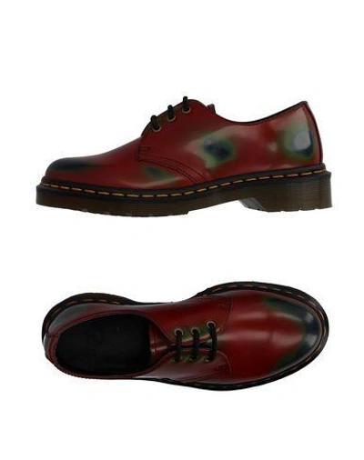 Dr. Martens Lace-up Shoes In Red