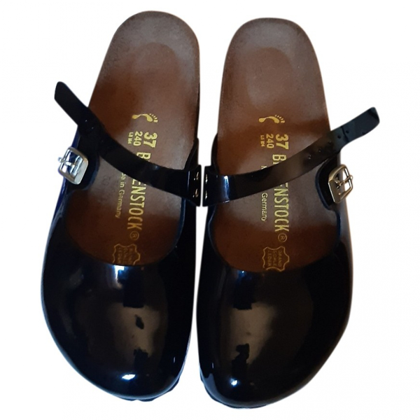 black patent leather birkenstocks