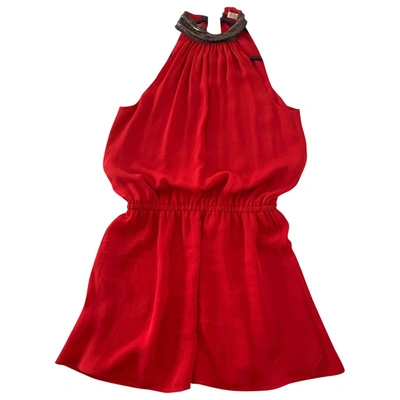Pre-owned Ramy Brook Silk Mini Dress In Red